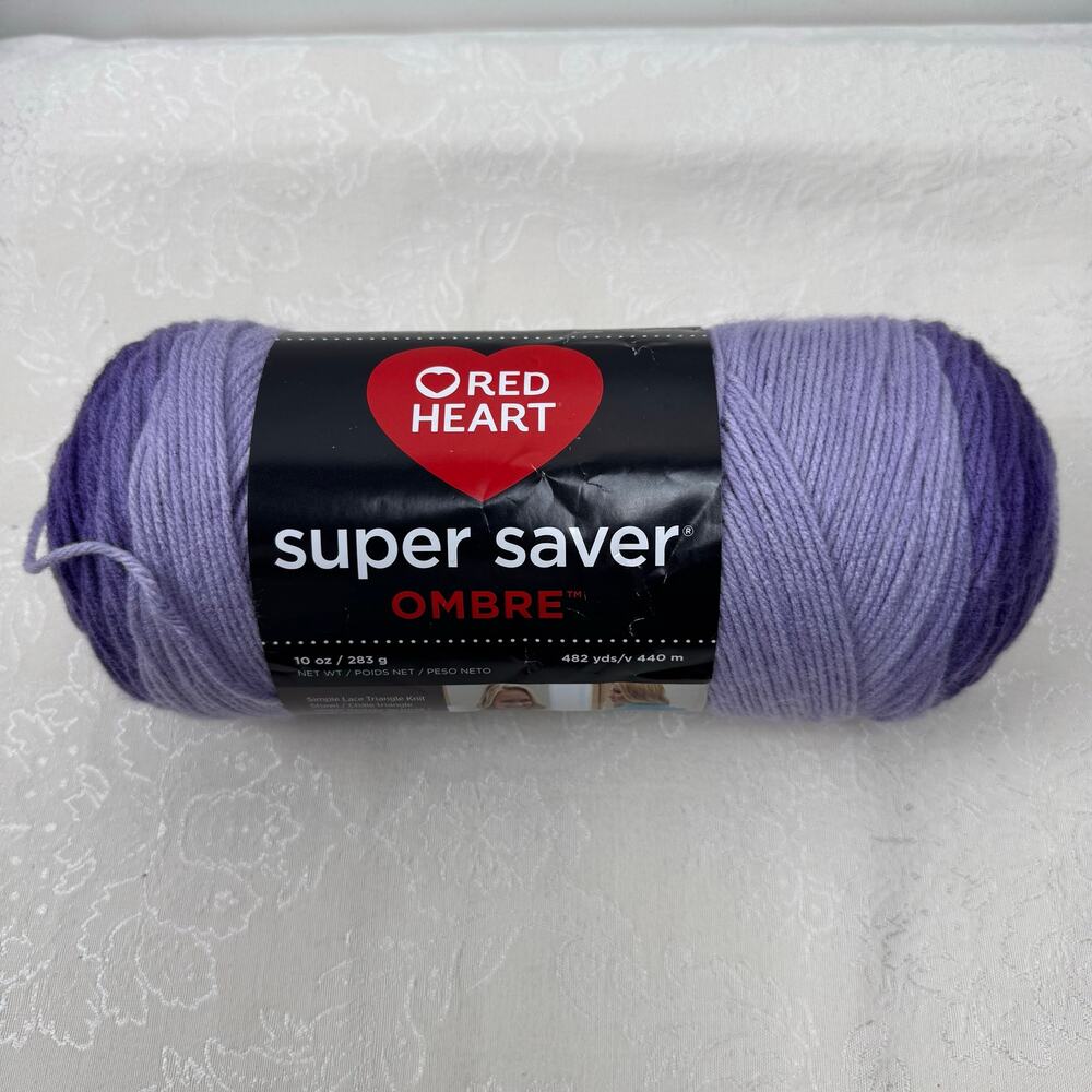 Violet Shade  E305.3969 Red Heart Super Saver Ombre Yarn Skein 482 Yds 10 OZ (2)